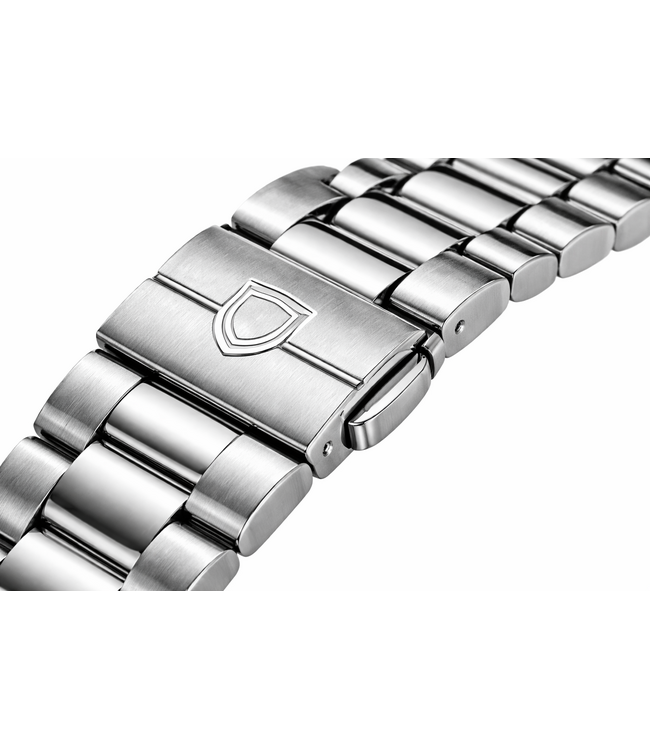 Binbond Luxe Herenhorloge Zilver (Zwart/Blauw)