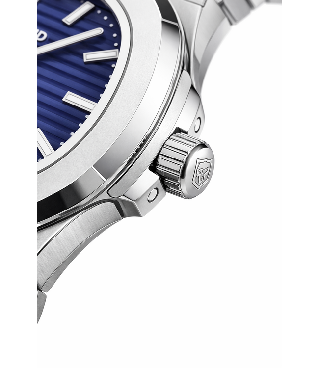 Binbond Luxe Herenhorloge Zilver Blauw