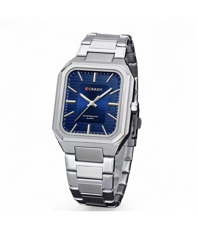Curren Luxe Herenhorloges  Zilver Blauw