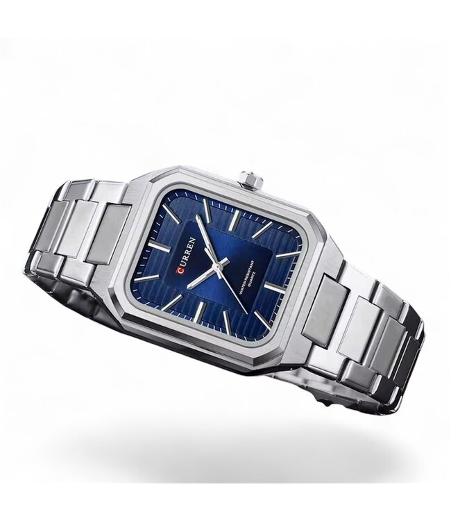 Curren Luxe Herenhorloges  Zilver Blauw