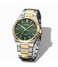 Curren Luxe Herenhorloge Zilver Goud (Groen/Wit)