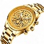 Nibosi Impérial – herenhorloge met stalen band en luxe skeleton design