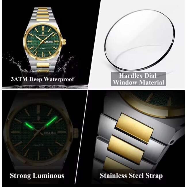 Poedagar Montreux – herenhorloge met stalen band en elegant design