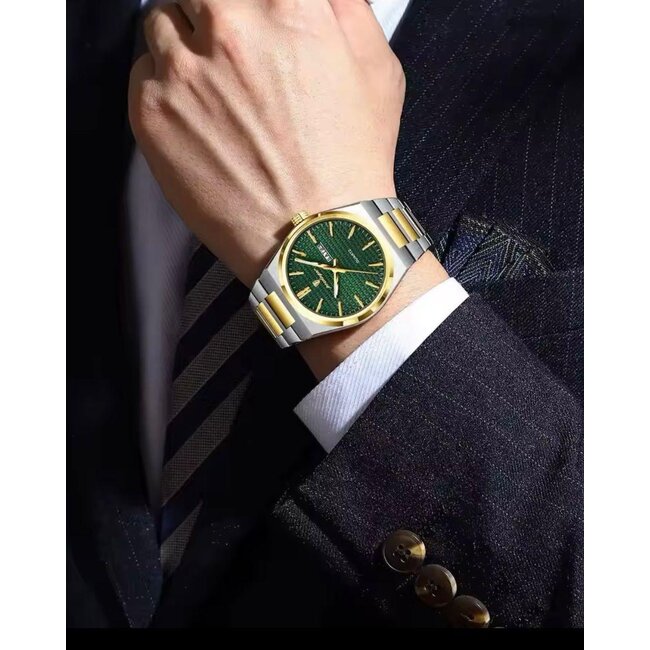 Poedagar Montreux – herenhorloge met stalen band en elegant design