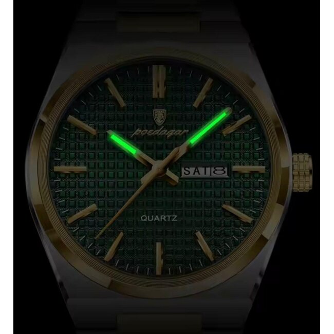 Poedagar Montreux – herenhorloge met stalen band en elegant design