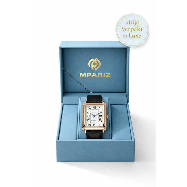 Geduo Vendôme – herenhorloge met leren band en klassiek design