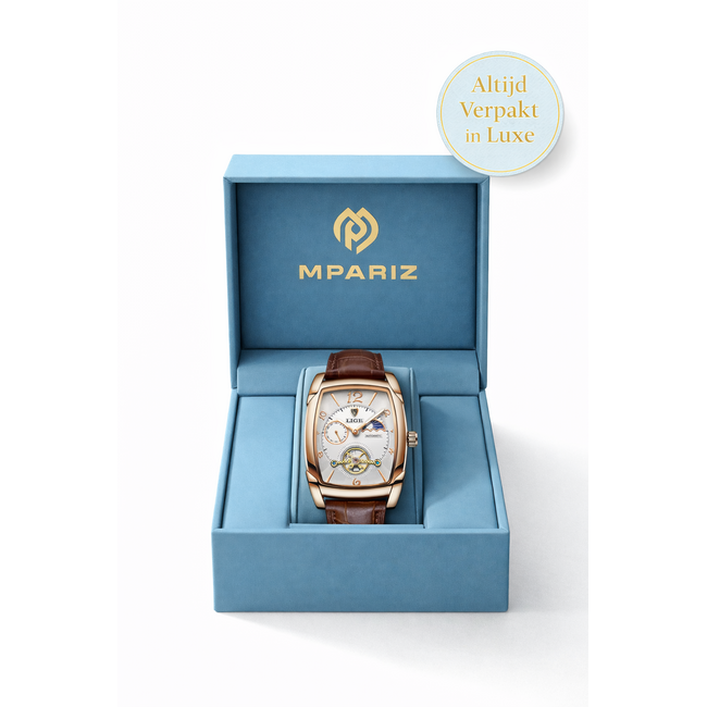 Lige Beaumont – herenhorloge met leren band en klassiek design