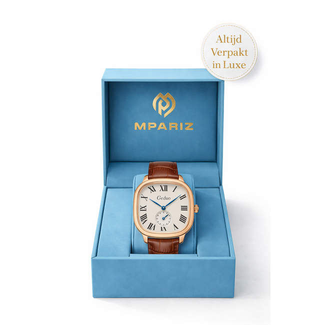 Geduo Classique – herenhorloge met leren band en klassiek design