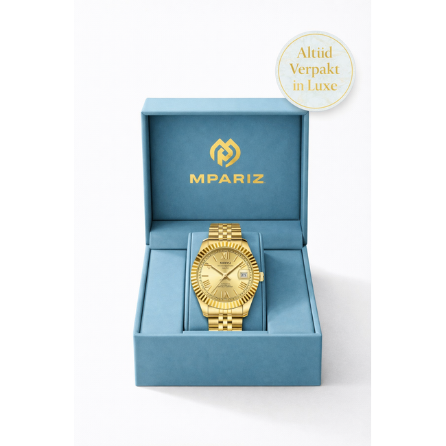 Nibosi Aura - heren/dames horloge met stalen band en klassiek design