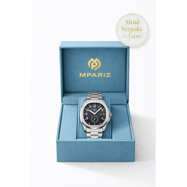 Nibosi  Herenhorloge  Zilver & Zwart