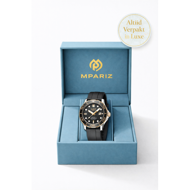 Lige Obsidian – herenhorloge met rubber band en sportief design