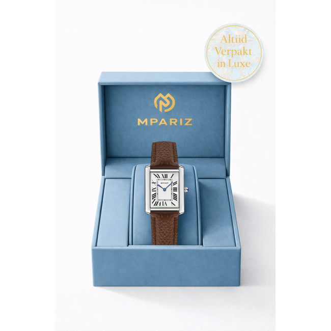 Mpariz Carré – herenhorloge met leren band en klassiek design