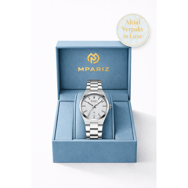 Curren Luxe Dameshorloge   Zilver  Wit