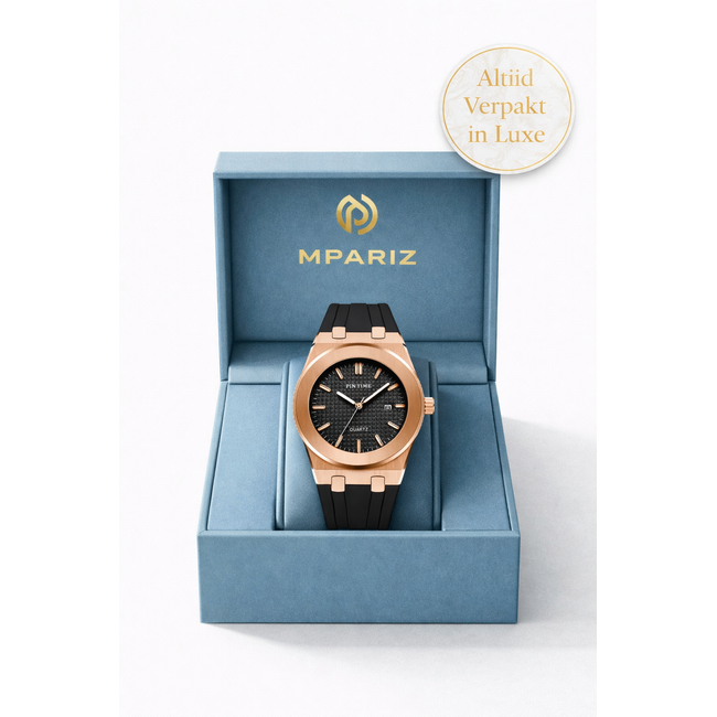 Pintime Helios – herenhorloge met rubber band en modern design