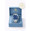 Lige Luxe HerenHorloge        Zilver  Blauw