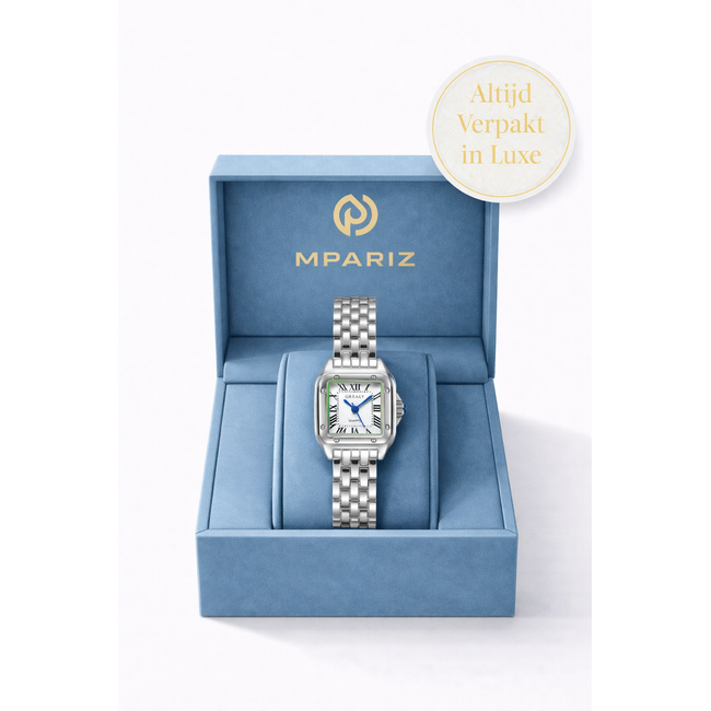 Grealy Dameshorloge Zilver & Wit met armband