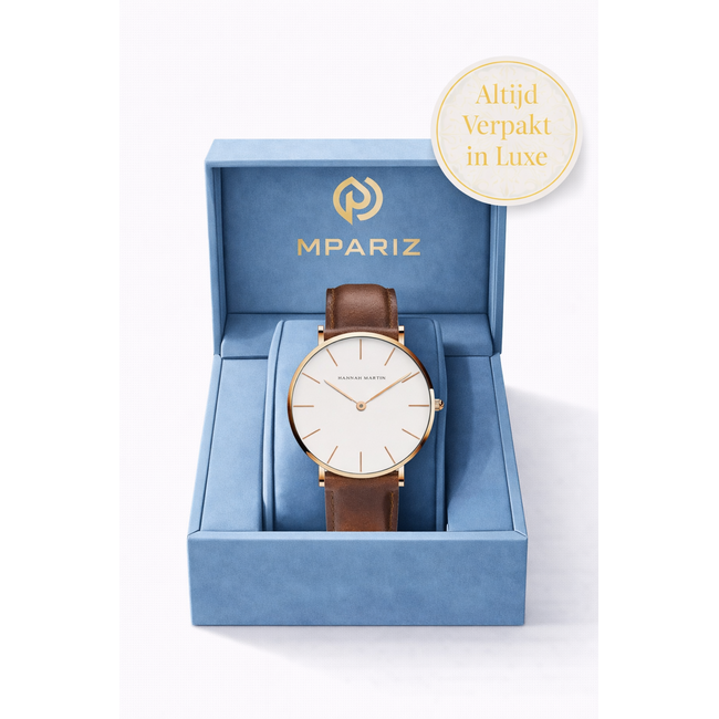 Hannah Martin Minimalis – Herenhorloge met leren band en minimalistisch design