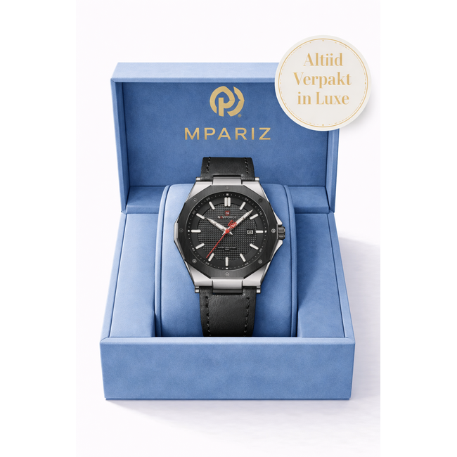 Naviforce Sentinel – herenhorloge met zwarte kast, robuuste look en leren band