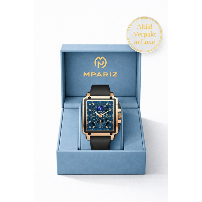 Lige Luxe Herenhorloge          Rosé  Blauw