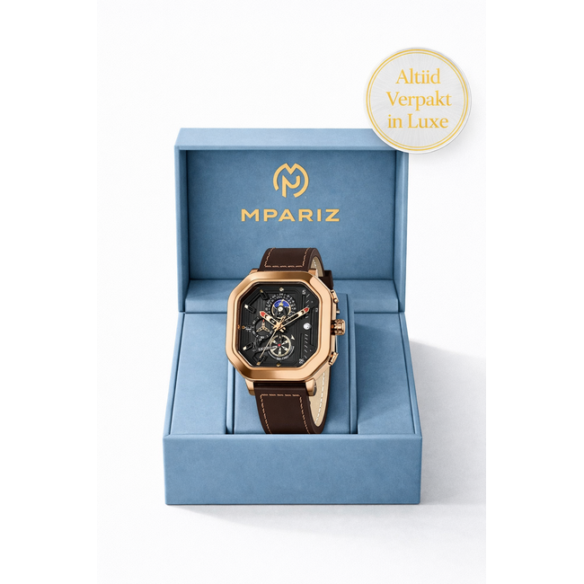 Lige Luxe Herenhorloge         Rosé  Zwart