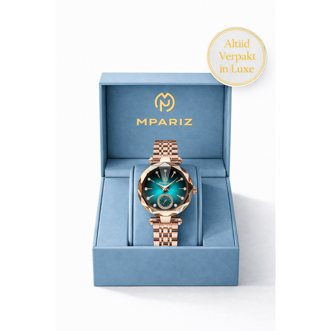 Poedagar Luxe Dameshorloge Rose Groen