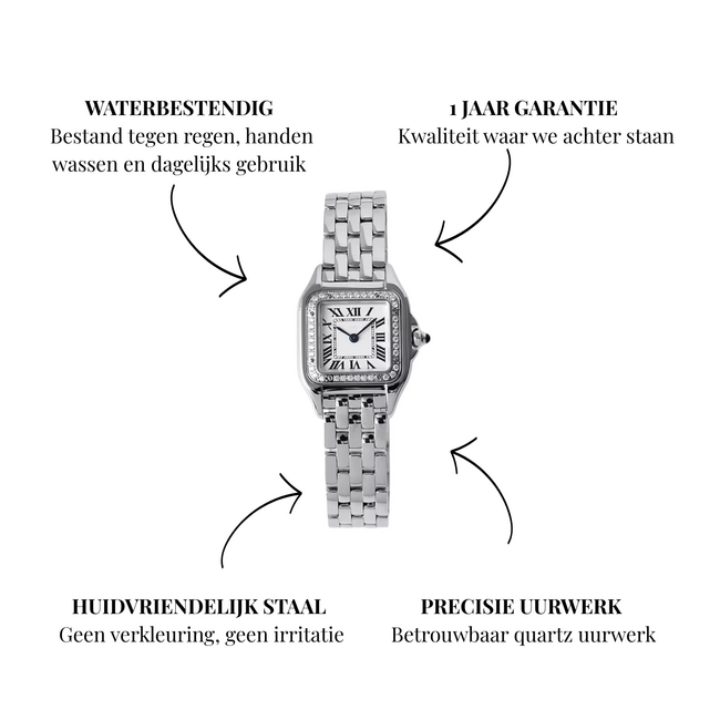 Mpariz Margaux – dameshorloge met stalen band en klassiek design