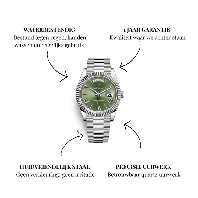 Nibosi Arbor – herenhorloge met stalen band en klassiek design