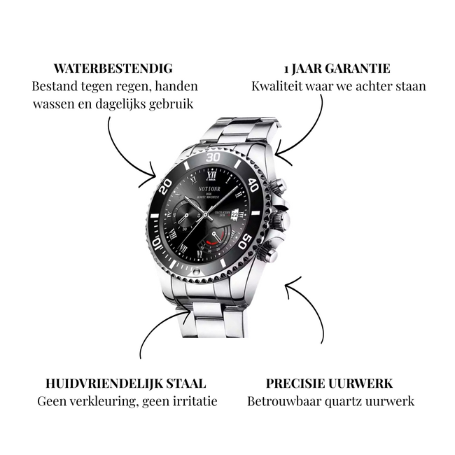 Mpariz Chronos – herenhorloge met stalen band en sportief design