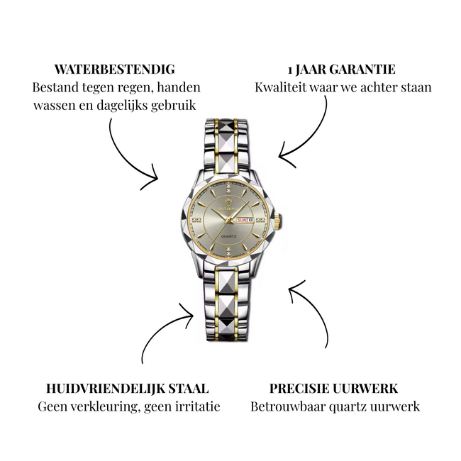 Binbond Valérie – dameshorloge met stalen band en elegant design