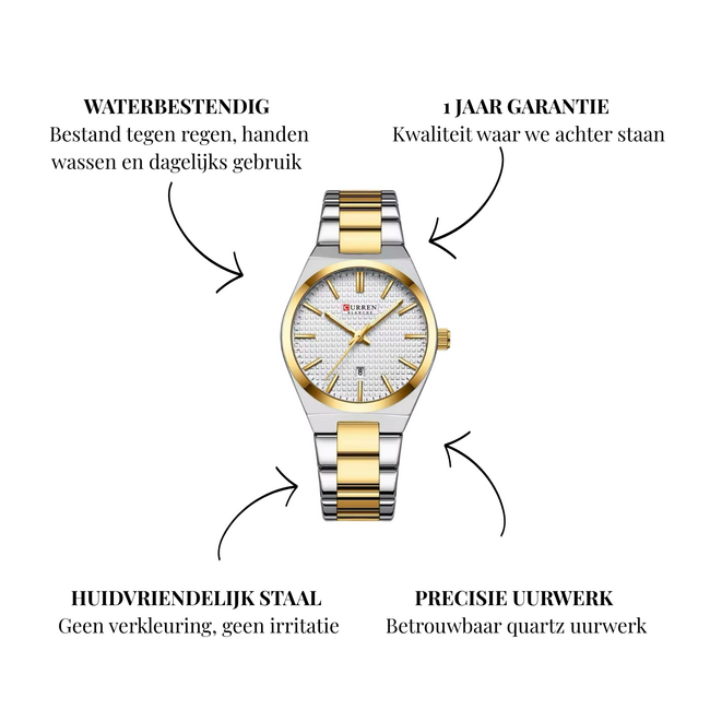 Curren Aurine – dameshorloge met stalen band en verfijnd design