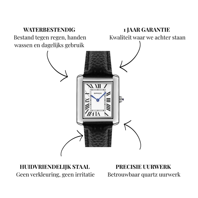 Mpariz Élégance – herenhorloge met leren band en klassiek design