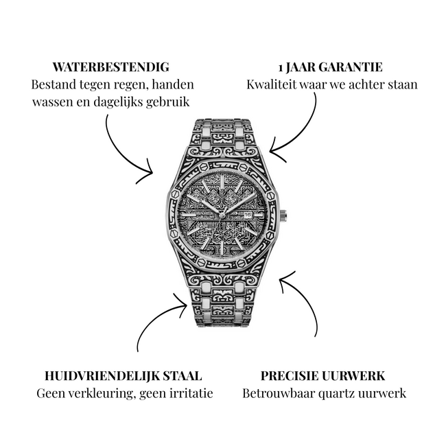 Mpariz Arcadia – herenhorloge met stalen band en gedetailleerd design