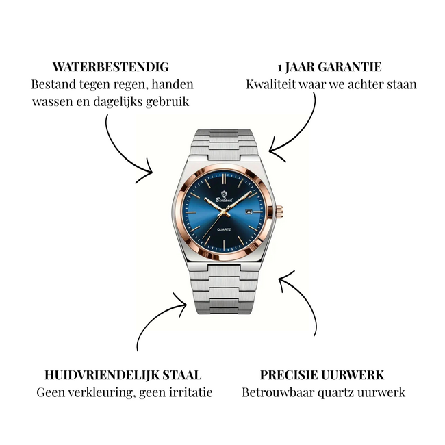 Binbond Altair – herenhorloge met stalen band en modern design