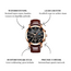 Poedagar Belmont Chrono – herenhorloge met leren band en chronograaf design