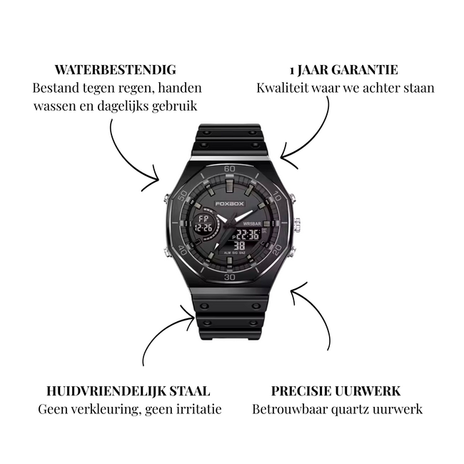 Mpariz  Luxe Herenhorloges   Dubbele Display