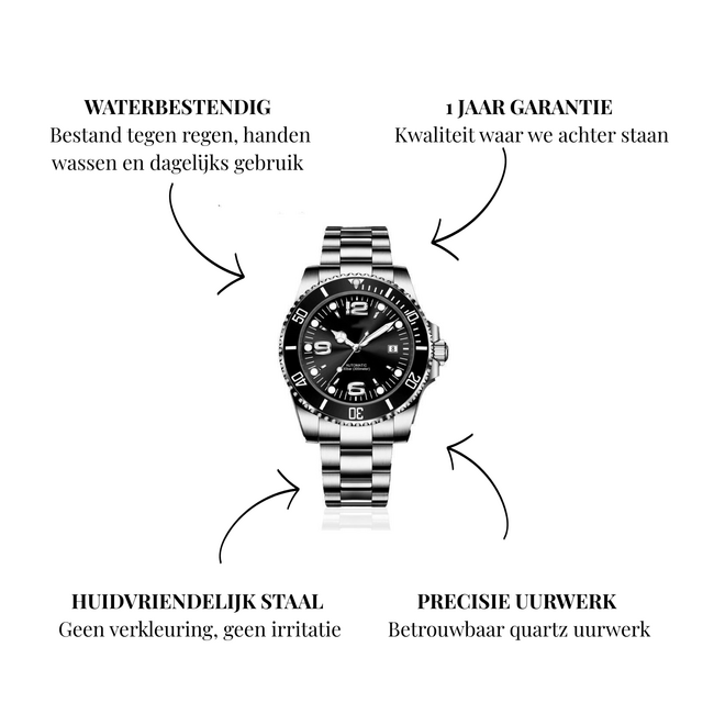 Mpariz Atlas – herenhorloge met stalen band en sportief design