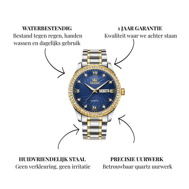 Olevs Étoile – Herenhorloge met stalen band en verfijnd design