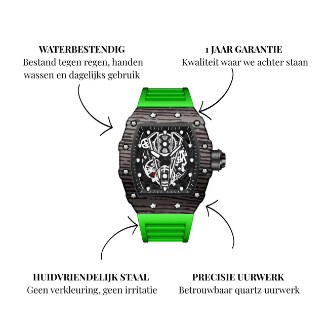 Mpariz Luxe Herenhorloge Groen