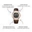 Poedagar Belmont – herenhorloge met roségouden kast, bruine leren band en sportief luxe design