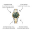 Curren Luxe Herenhorloge Zilver Goud (Groen/Wit)