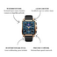 Lige Quadrant – herenhorloge met rubber band en sportief design