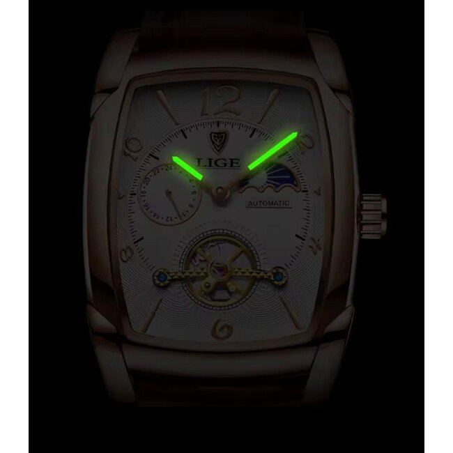 Lige Héritage – herenhorloge met leren band en klassiek design