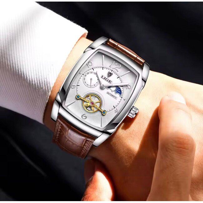 Lige Héritage – herenhorloge met leren band en klassiek design