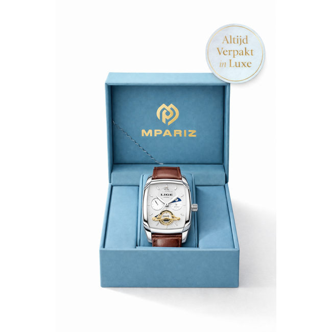 Lige Héritage – herenhorloge met leren band en klassiek design