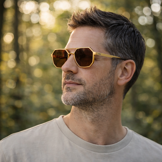 Mpariz Luxe Square – Goud of Zilver - Zonnebril voor Heren & Dames