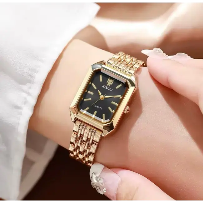 Ximili Clarisse – dameshorloge met stalen band en klassiek design - Incl. armband