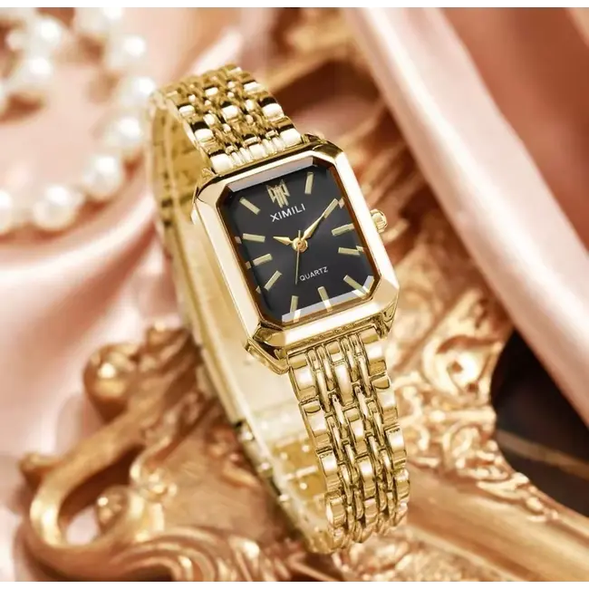 Ximili Clarisse – dameshorloge met stalen band en klassiek design - Incl. armband