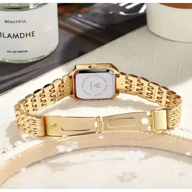 Ximili Clarisse – dameshorloge met stalen band en klassiek design - Incl. armband