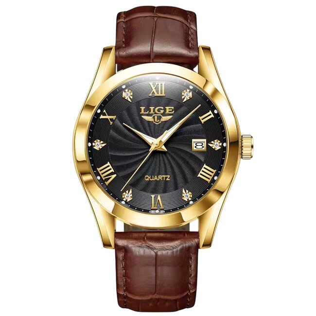 Lige Versailles – herenhorloge met leren band en elegant design
