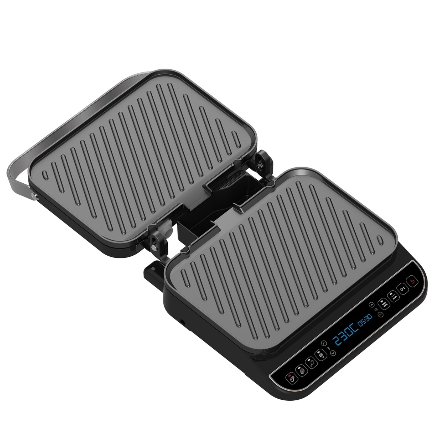 TurboTronic Contactgrill - Grillplaat met 4 Kookprogramma’s - 2000 Watt